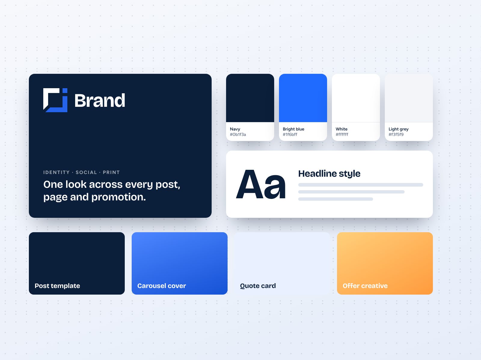 Illustration of a brand identity board