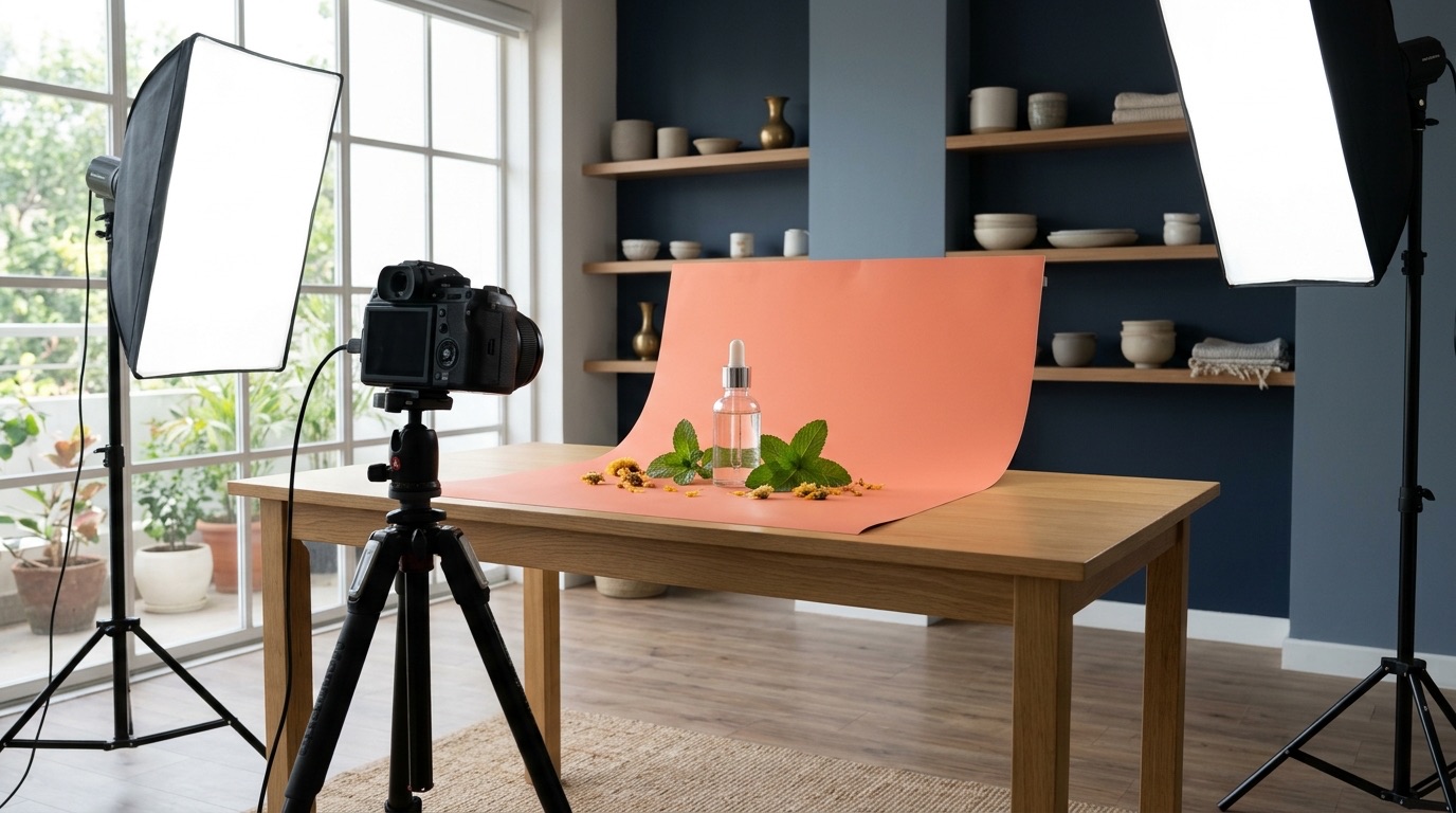 Illustration of a product shoot and reel edit