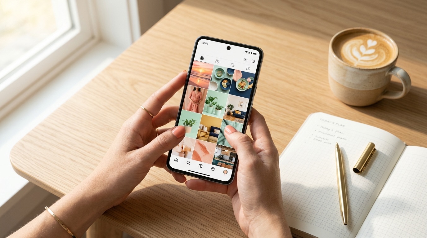 Illustration of a managed Instagram feed with comment replies